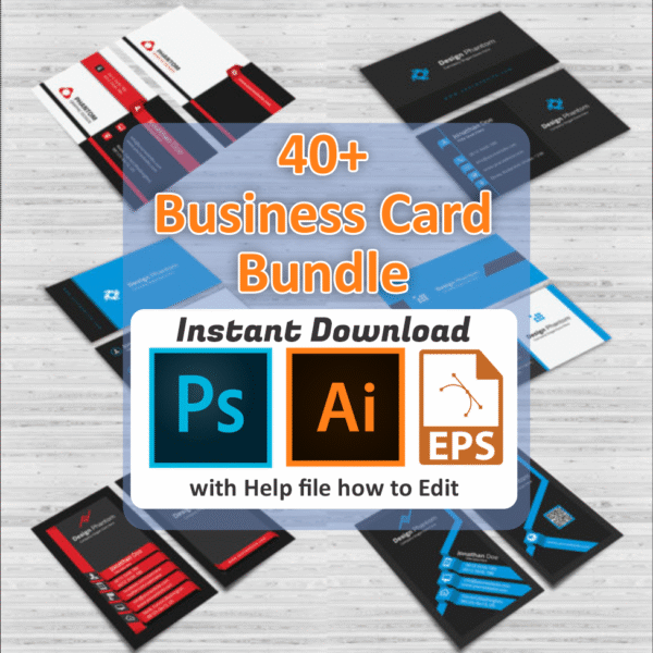40 Premium Business Card Bundle – AI, PSD, EPS
